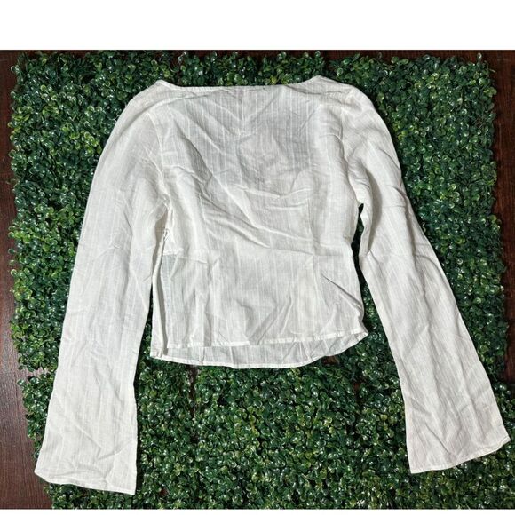 Princess Polly Cottagecore Bohemain Forsyth Long Sleeve Top White Size 6 NWT - Picture 4 of 6